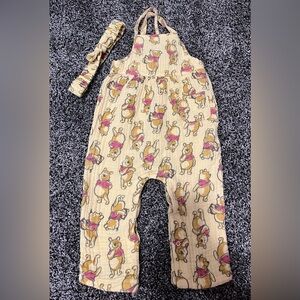 Disney Winnie the Pooh Overalls with Headband